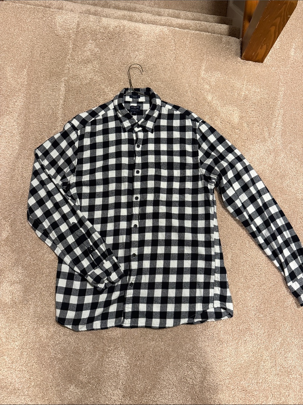 J. Crew Black & White Buffalo Check Button-Down Shirt
